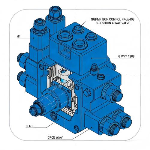 GGPMF BOP CONTROL FKQ8408 3-POSITION 4-WAY VALVE