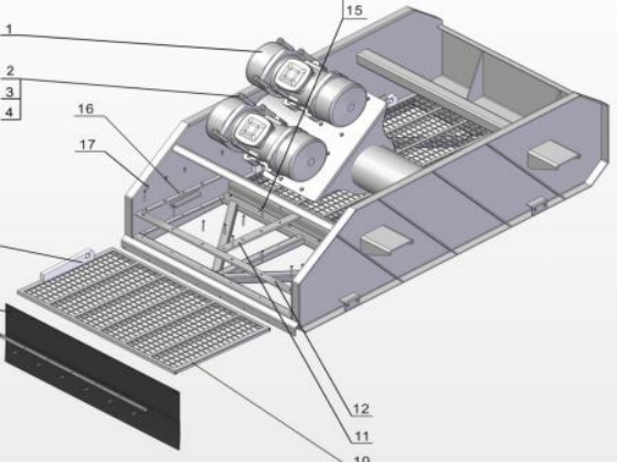 CDX18-8300 Vibration Motor, Bolt M22×115 and Full Range Components