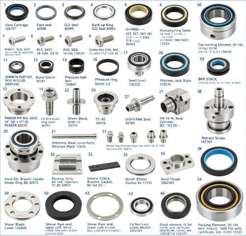 Shaffer SLX UltraLock PosLock Ram BOP Spare Parts List