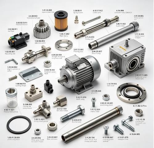 1.07.08.003 key & 1.01.33.003 Secondary bull gear