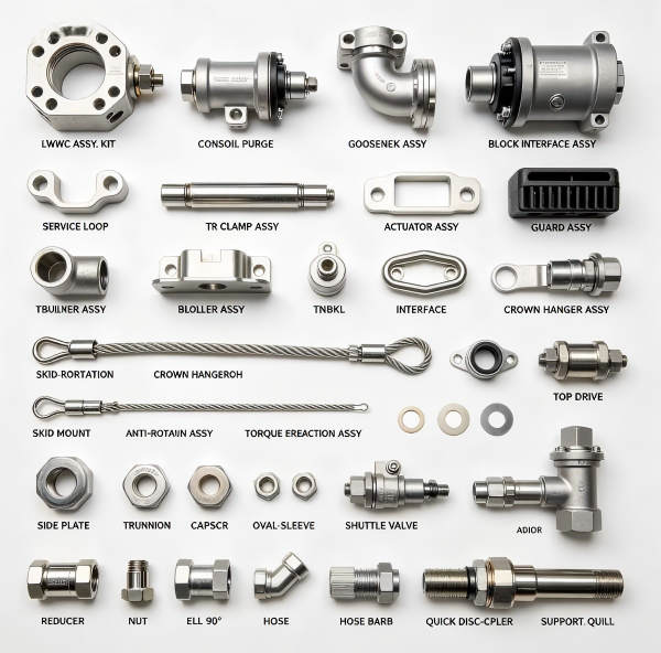 750 Ton Top Drive LWCV & Service Loop Full Spare Parts
