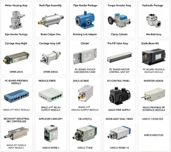 120900 Motor Housing Assy, 30157366 Pipe Handler Package & Top Drive Electrical/Hydraulic System 