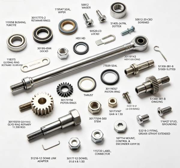 30173156 Piston Ring, 30173157 Rotating Link Adapter Gear & Glyd Ring Top Drive Component