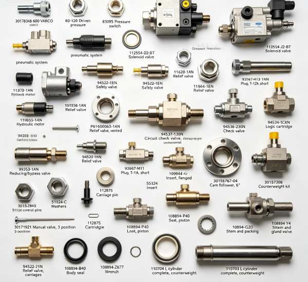 30178348-600 VARCO Driven Pressure Hydraulic Control Valve & Counterbalance Cylinder Component Suite