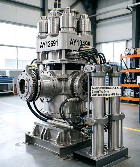 AY12691, AY10498, F451JSJ7080808-86.71-X-83.5 Series Canrig Top Drive & 20HP Twin Vertical HPU Spare