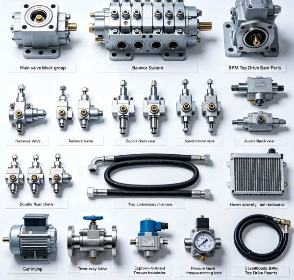 BPM Top Drive Spare Parts (9705221000, 5126000790, 5126000310) Hydraulic System Technical 