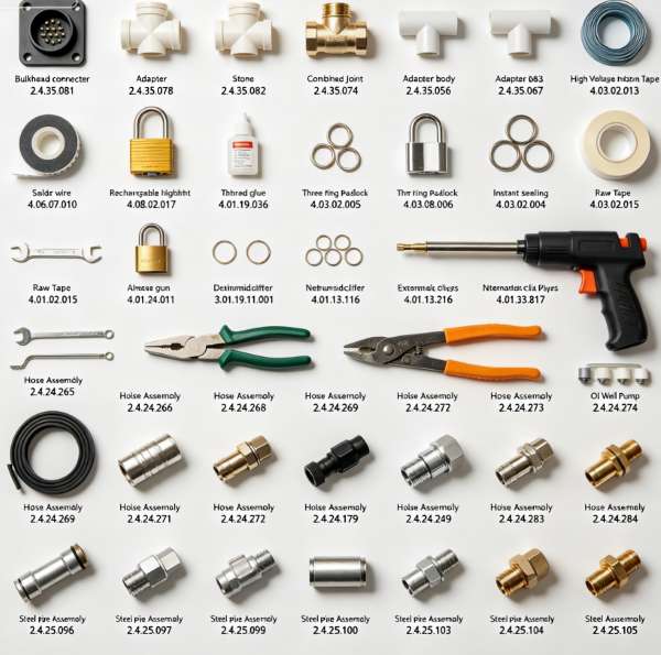 bulkhead connector 2.4.35.081 & Hose assembly 2.4.24.265: Reliable Oilfield Components & Tools