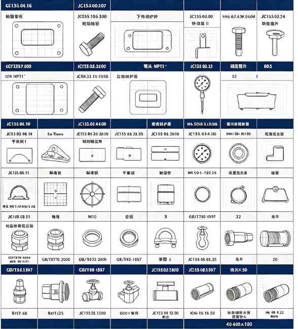 JC153 &amp; JC054 Series Mechanical Fittings and GB Standard Fasteners Complete